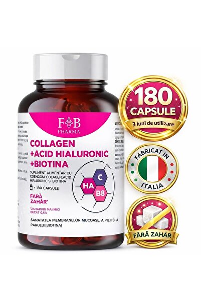 ForteBraccio Pharma Colagen + Acid Hialuronic + Biotina FB Pharma™ BeautyBoos...