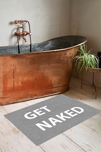 Decomia Home Yıkanabilir Get Naked Banyo Halısı Banyo Paspası Tek Parça 60x10...