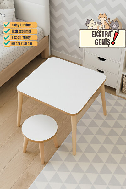 MESAVİSTA Çocuk Aktivite Masası, Etkinlik Masası, Montessori Düz Çalışma Masa...