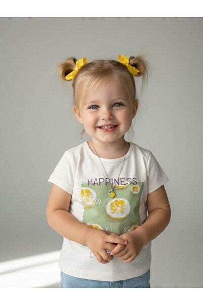 Çikoby Girl's Cotton Lemon Printed Blouse