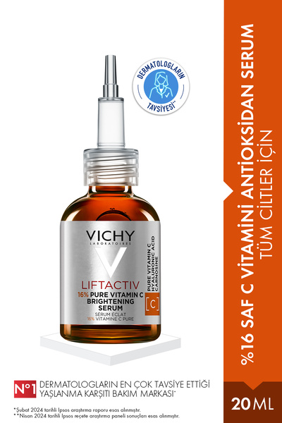 Vichy Liftactiv Supreme %15 Saf C Vitamini Aydınlatıcı Antioksidan Serum 20 M...