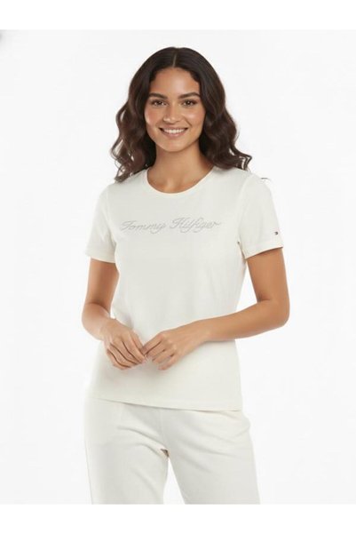 Tommy Hilfiger stone colo cotton slim women's t-shirt