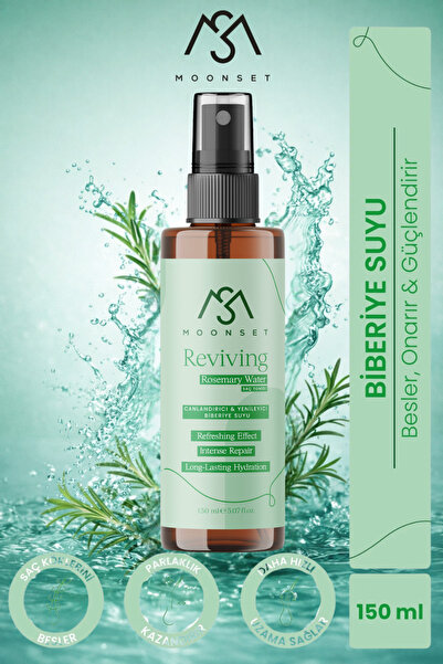moonset Biberiye Suyu – Dökülme Karşıtı Ve Saç Uzamasını Destekleyici Vegan S...