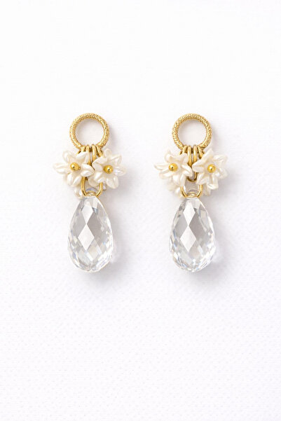 Leo'Stone أقراط من الفولاذ للنساء من سلسلة خاصة متعددة الألوان مرصعة باللؤلؤ