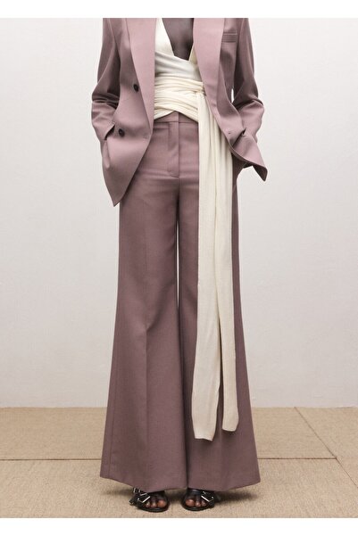 MANGO Woman Yünlü takım elbise pantolonu