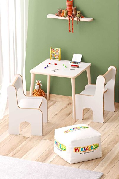 MİRACLE 3D Çocuk Çalışma Masası Ve Sırt Dayamalı Sandalye Aktivite Masası