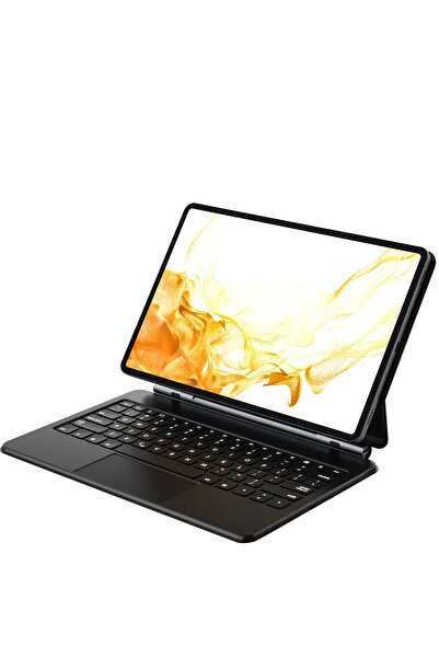 Datatek Newface Samsung Galaxy T737 Tab S7 FE 12.4 Kılıf Eternal Ledli Klavye...