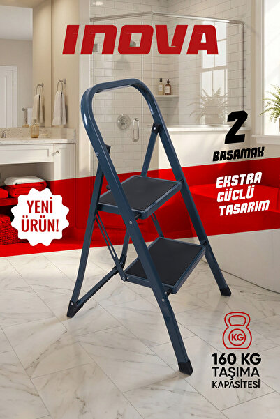Fiesta İnova 2 Basamak EXTRA GÜÇLÜ ÖZEL TASARIM Geniş Basamaklı Merdiven (Ant...