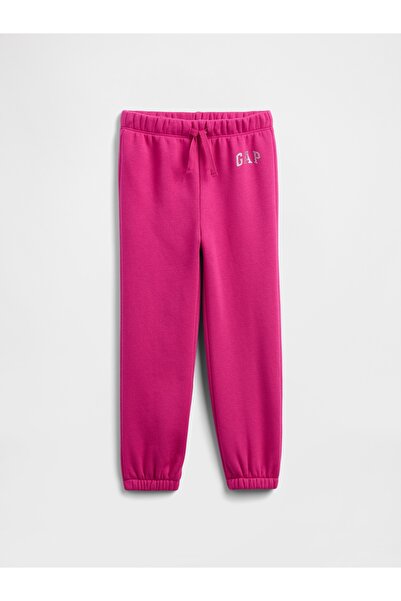 GAP Kız Bebek Koyu Pembe Relaxed Logo Pull-On Jogger Eşofman Altı