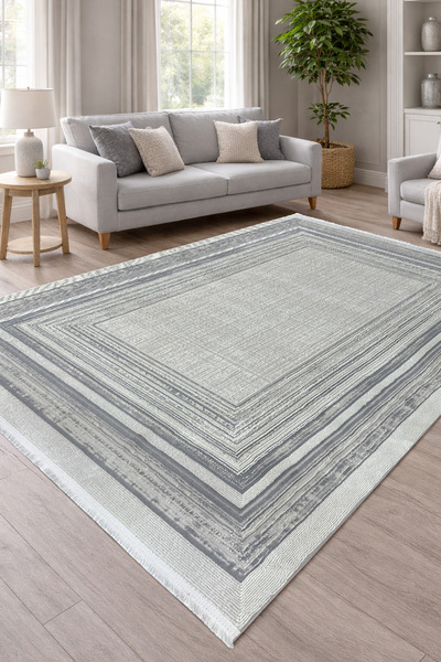 ünalcarpet 4 Metrekare - 6 Metrekare Bambu Tarz Modern Dokuma Salon Oturma Od...