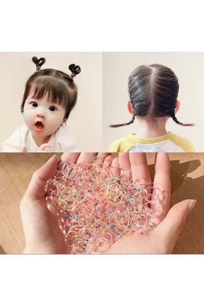 Toka Sepetim Şeffaf 1000'li Örgü Tokası Perma Lastik Toka