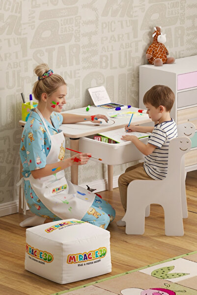 MİRACLE 3D Çocuk Oyun Etkinlik Çalışma Masası Ve Sandalye, Aktivite Masası