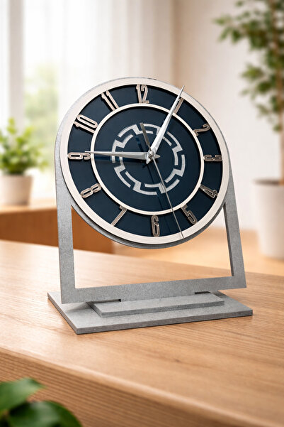 hibiscus aynalı dekoratif duvar saati (masa veya duvar saati) 25 cm