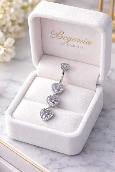 Begonia Accessories 316L Cerrahi Çelik Paslanmaz Kararmaz Fashion Zirkon Taşl...