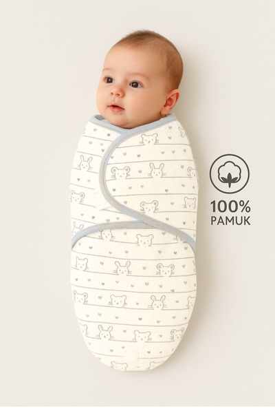 Mimocan 0-4 Ay Bebek İçin %100 Pamuk Kundak, Cırt Cırtlı, Yumuşak Penye Kumaş...