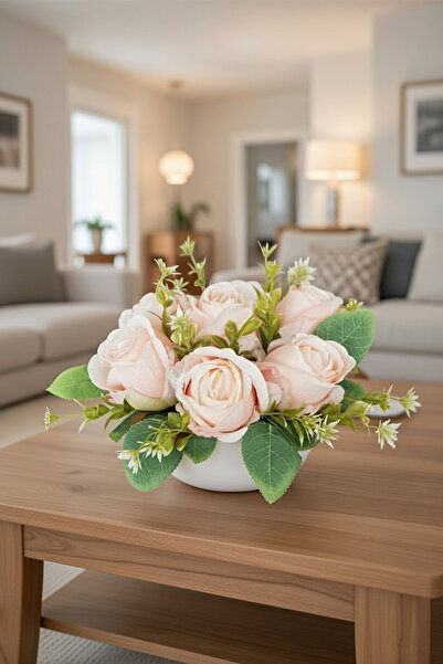 adresiburasi وعاء خرساني نموذج وعاء الزهور ترتيب الورود الجدول زهرة السلمون