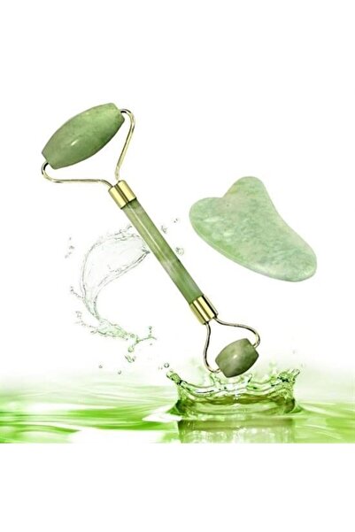 Skygo عازلة® أداة تدليك الوجه للبشرة مزدوجة الجوانب مكونة من قطعتين من حجر اليشم