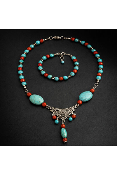 Asteria Elite Turquoise Coral Authentic Communication, Wisdom and Evil Eye Pr...