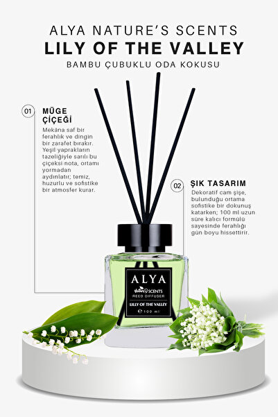 ALYA Nature's Scents Lilly Of The Valley Bambu Çubuklu Oda Kokusu - Müge Çiçe...