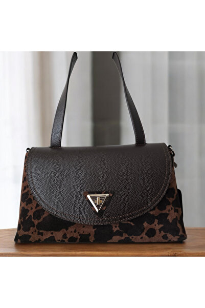valentina victoria Genuine Suede Printed Medium Size 3 Compartment Shoulder Bag