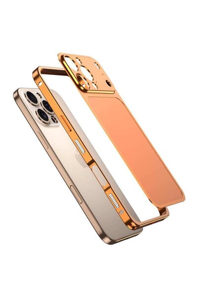 Apple Carcasă metalică, extensibilă, compatibilă cu iPhone 16 Pro, creează as...