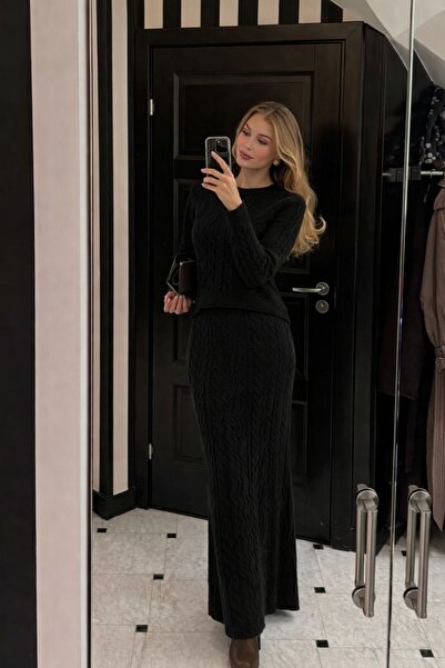 MARLİNG Spanish Kol Siyaht Skirt Suit