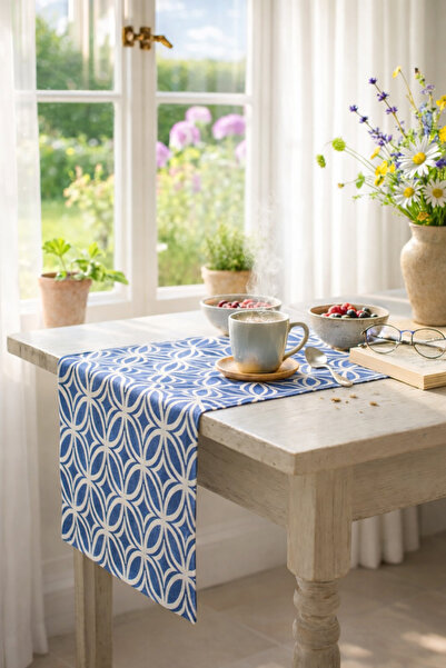 Rona Home Husă decorativă pentru masă de sufragerie, cu model geometric moder...