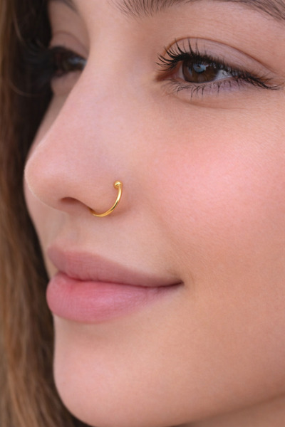 Sacce Scarves&Accessories Gold Renkli Mini Topçuklu 8 mm Çelik Halka Hızma Bu...