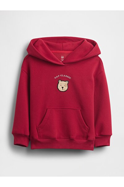 GAP Kız Bebek Koyu Kırmızı Classic Logo Sweatshirt