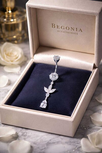 Begonia Accessories 316L Cerrahi Çelik Paslanmaz Kararmaz Fashion Zirkon Taşl...