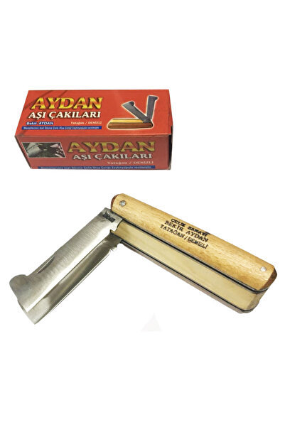 Skygo Bedside Double Walnut Grafting Pocket Knife, Blade - Wooden Handle