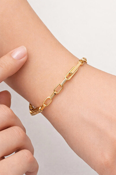 Bilezikci Versage Halkalı 14 Ayar Altın Bileklik