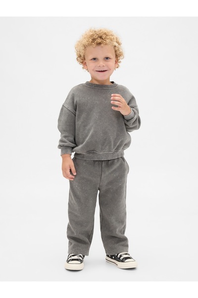 GAP Erkek Bebek Gri VintageSoft Washed Sweat Set