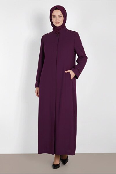 TRENDTESETTÜR KADIN Mürdüm METAL AKSESUARLI PARDESÜ 1100