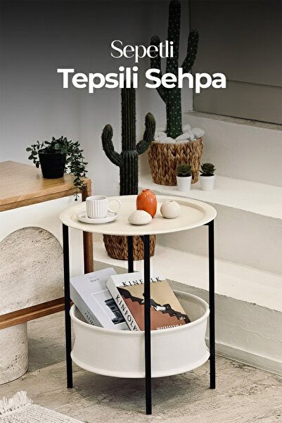 Sepetli Tepsili Sehpa