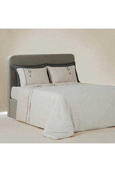 Ecocotton Derin Battal Boy Nevresim Takımı %100 Organik Pamuk Saten El Nakışl...