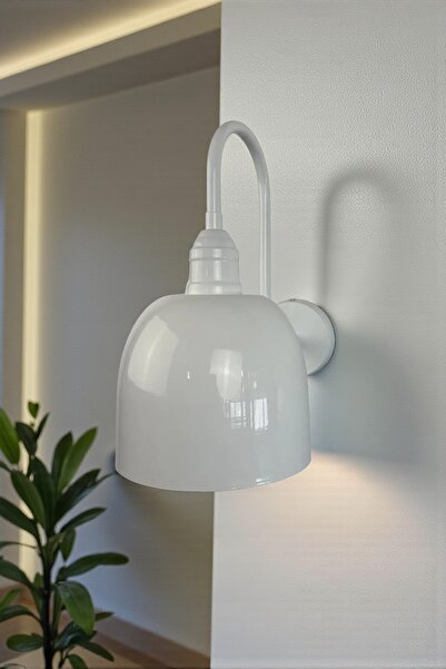 Bamyum Nolvo شمعدان جداري أبيض اللون، مصباح جداري فردي، شمعدان ديكور للممرات ...