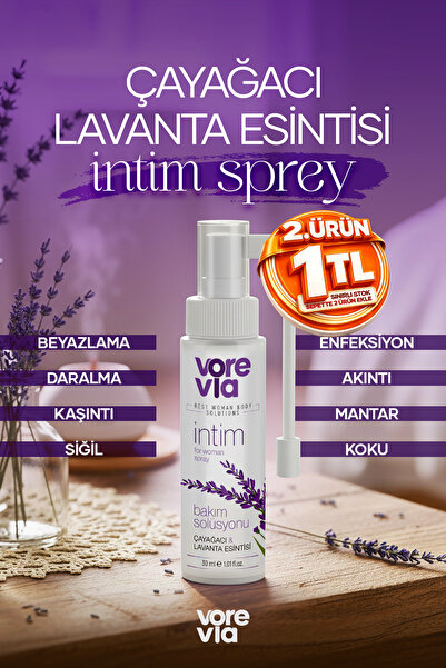 Vorevia Genital Bölge , Koku, Akıntı, Sıkılaştırıcı Intim Bakım Spreyi 30ml