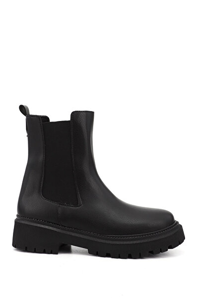 GÖNDERİ(R) Kadın Siyah Kalın Topuklu Chelsea Bot