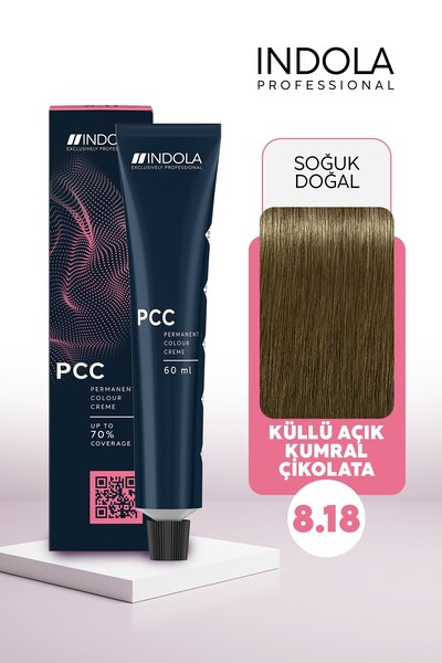 Indola PCC 8.18 60ML Küllü Açık Kumral Çikolata Saç Boyası