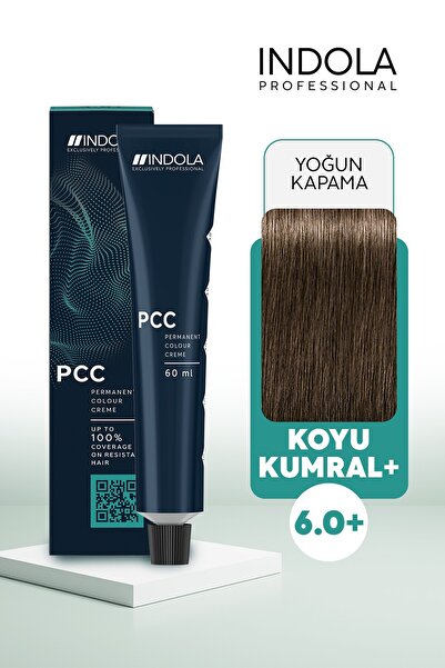 Indola PCC 6.0+ 60ML Yoğun Koyu Kumral Saç Boyası