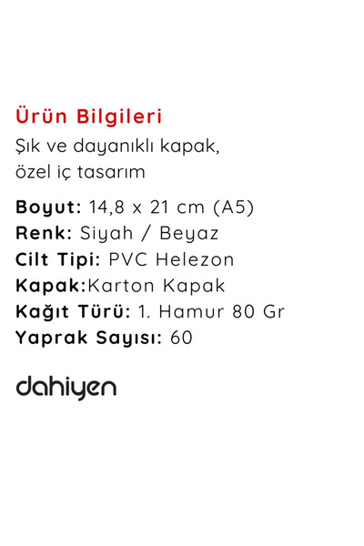 Dahiyen Günlük Planlayıcı - Mavi (Tarihsiz, A5 Boyut)