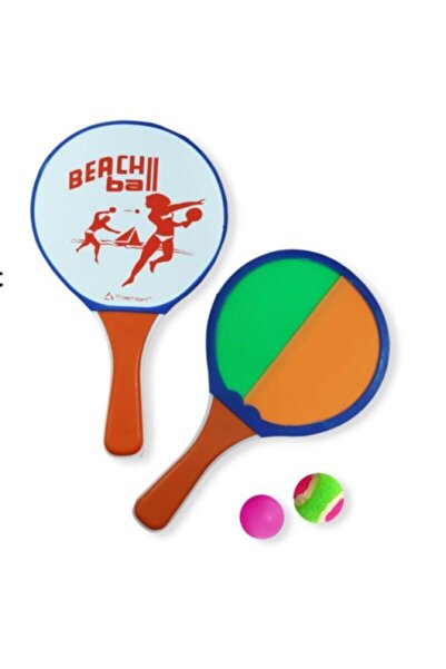 Triathlon T‑205 Plaj Raketi ve Top Seti | Çift Taraflı 2 Raket & 2 Top | Plaj...