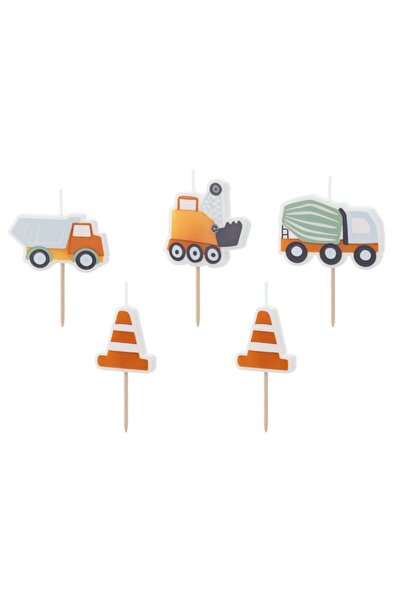 Party Kits Road Works Birthday Candles