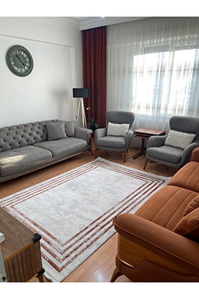 Home Elegans , İpeksi Yün Tuşeli Triko Akrilik Oturma Odası Ve Salon Halısı