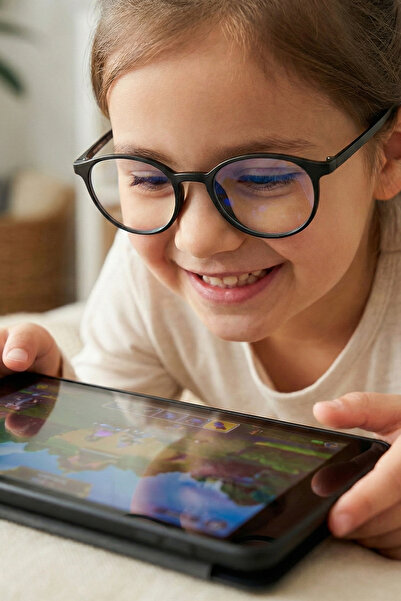 sun factory Children's Black Color Screen Glasses with Blue Light Filter 8103...