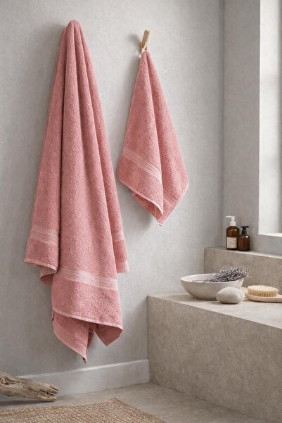 Eponj Home 2-Piece Bath Towel Set 90X160Cm +50X90Cm Ds Salmon