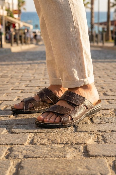 GEZER Vară Velcro Reglabil Talpă confortabilă Talpă interioară Papuci pentru ...