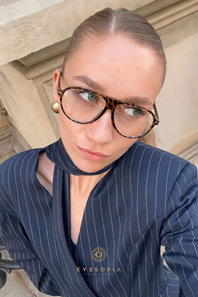 Eyesofia Clara Unisex Leoar Frame Blue Block Blue Light Filter Screen Glasses