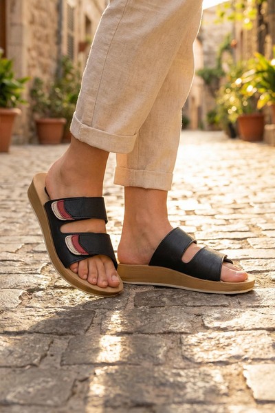 GEZER Жіночі літні взуття з підошвою з PU штучної шкіри, з подвійною липучкою...